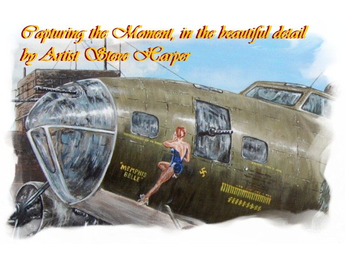 "The Memphis Belle" B17 Bomber Print by Artist Steve Harper  (c)